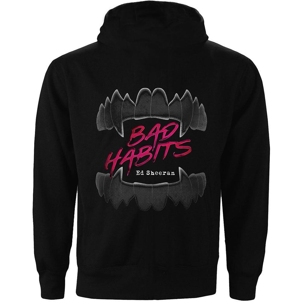 Ed Sheeran Hoodie - Bad Habits (Back Print) - Black Unisex Official Licensed Design - Worldwide Shipping - Jelly Frog