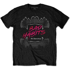 Ed Sheeran T-Shirt -Bad Habits - Black Unisex Official Licensed Design - Worldwide Shipping - Jelly Frog