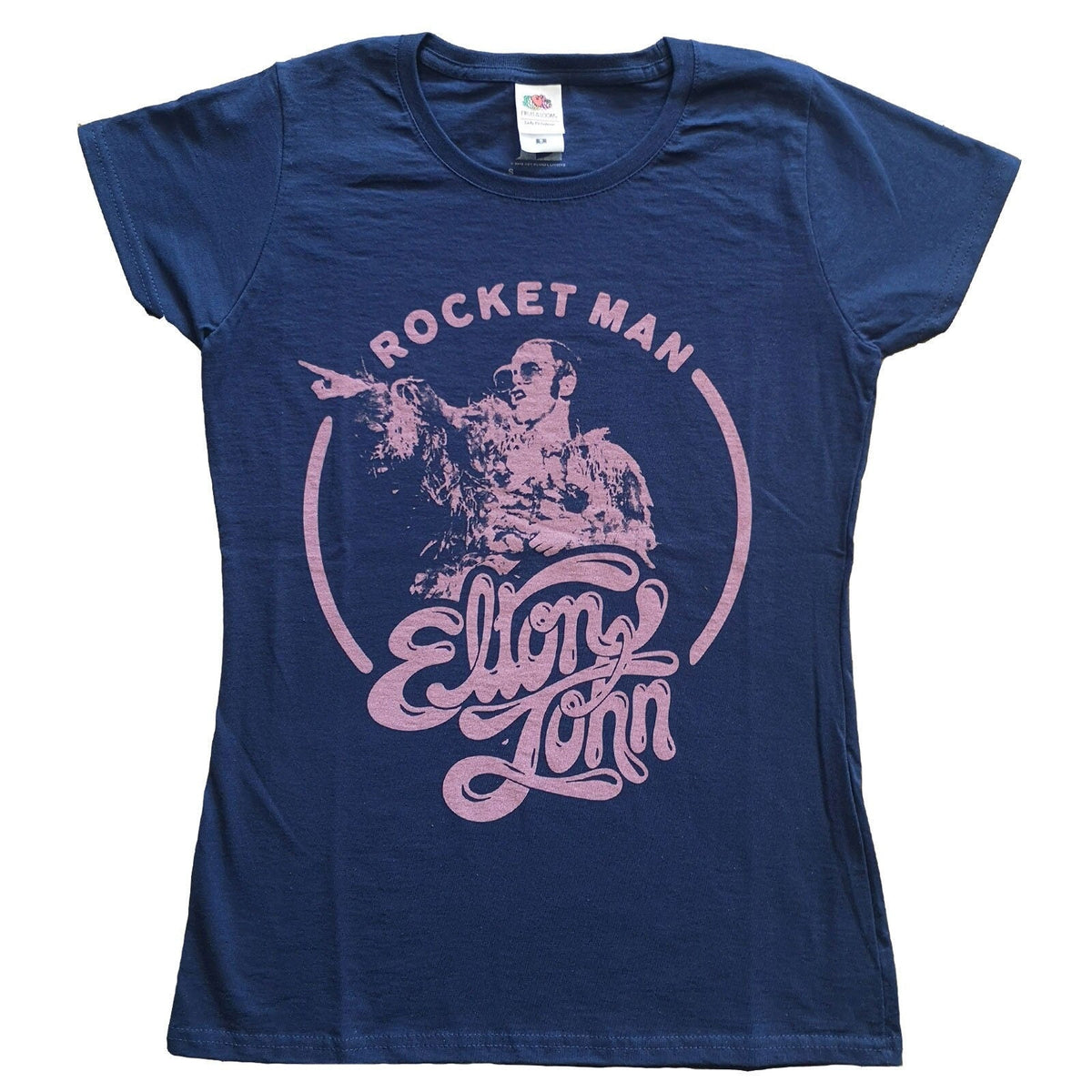 Elton John Ladies T-Shirt -Rocketman Circle Point - Official Licensed Design - Worldwide Shipping - Jelly Frog