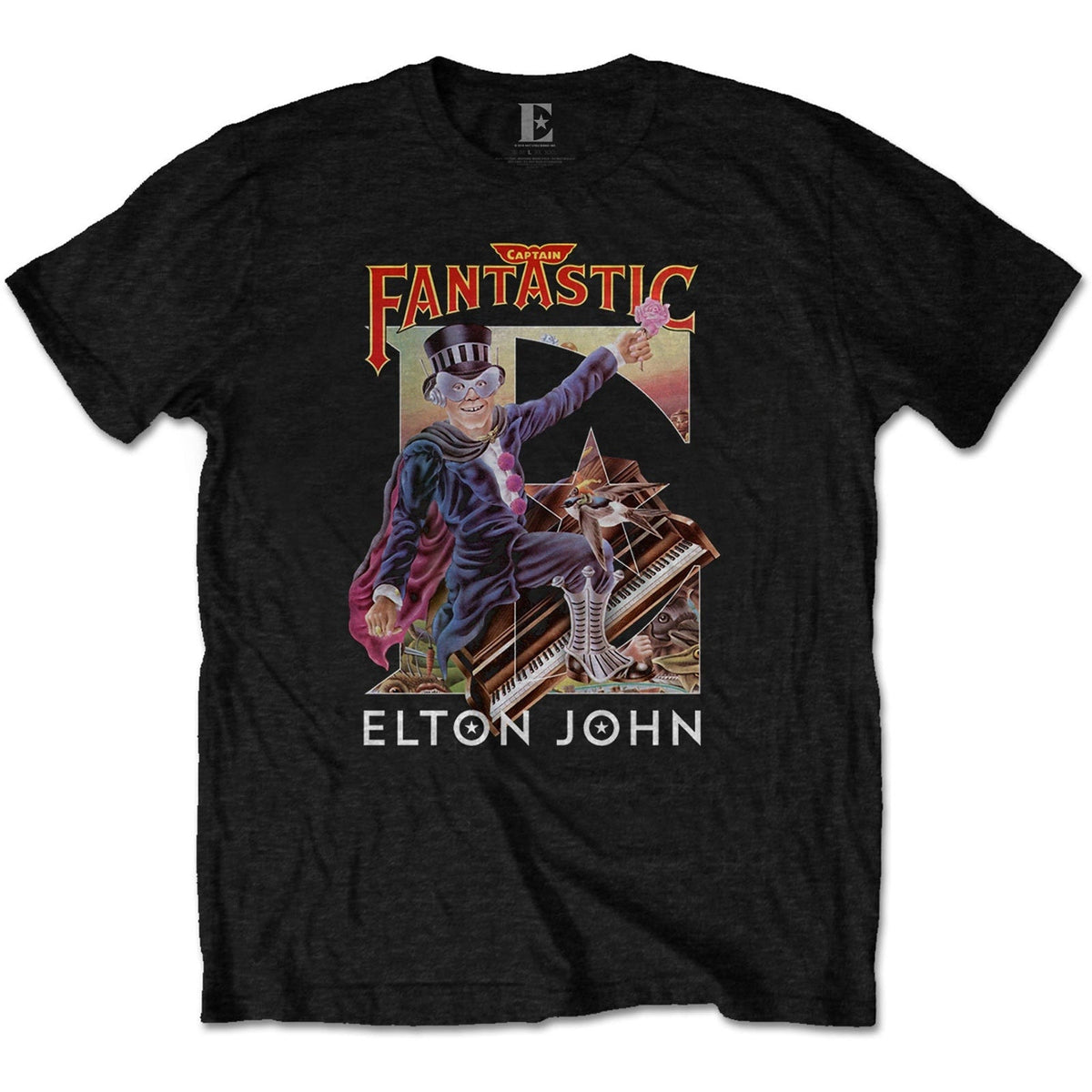 Elton John - Unisex Piano Diamond Ringer T-Shirt