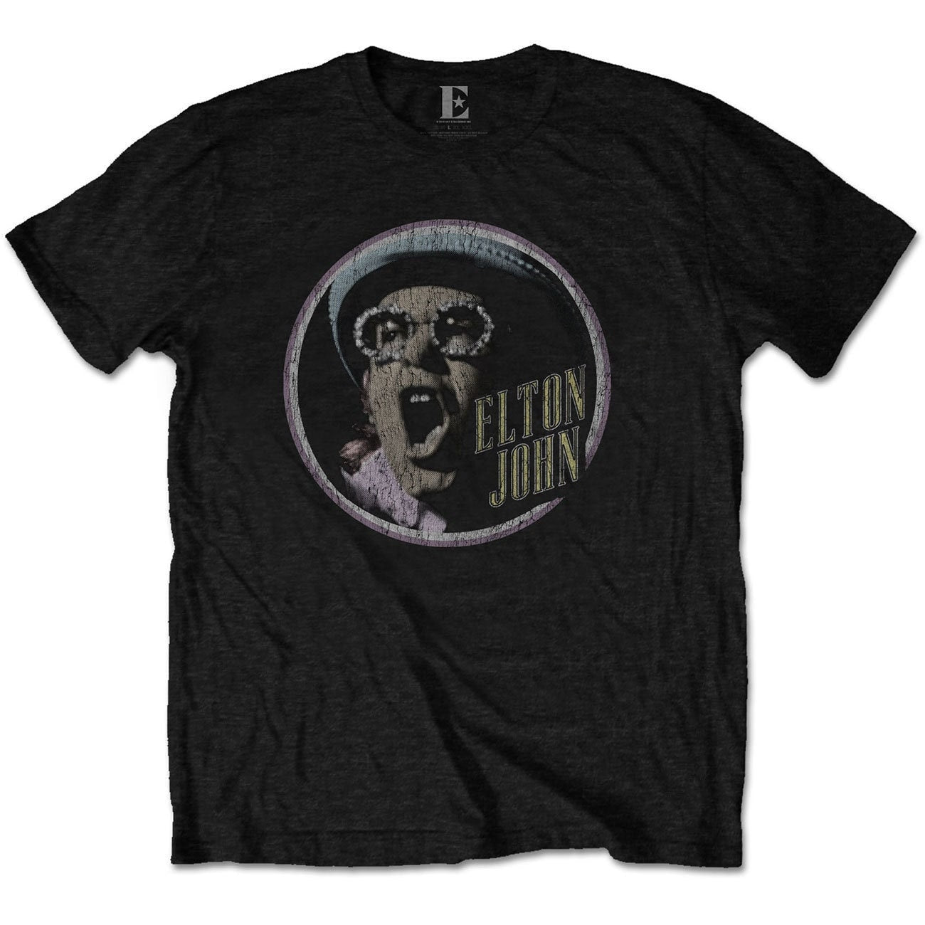 Elton John T-Shirt - Circle - Unisex Official Licensed Design - Worldwide Shipping - Jelly Frog