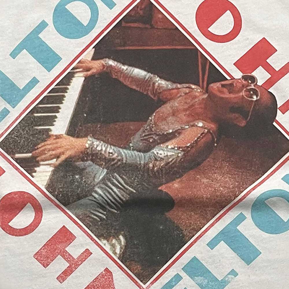 Elton John T-Shirt - Ringer Piano Diamond - Unisex Official Licensed Design - Jelly Frog