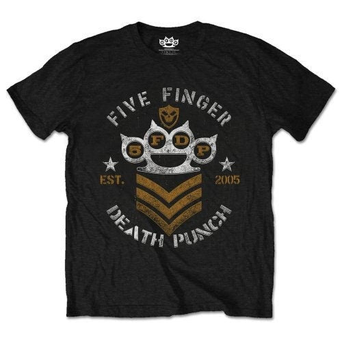 Five Finger Death Punch T-Shirt - Chevron - Unisex Official Licensed Design - Worldwide Shipping - Jelly Frog