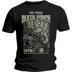 Five Finger Death Punch T-Shirt - War Soldier - Unisex Official Licensed Design - Worldwide Shipping - Jelly Frog