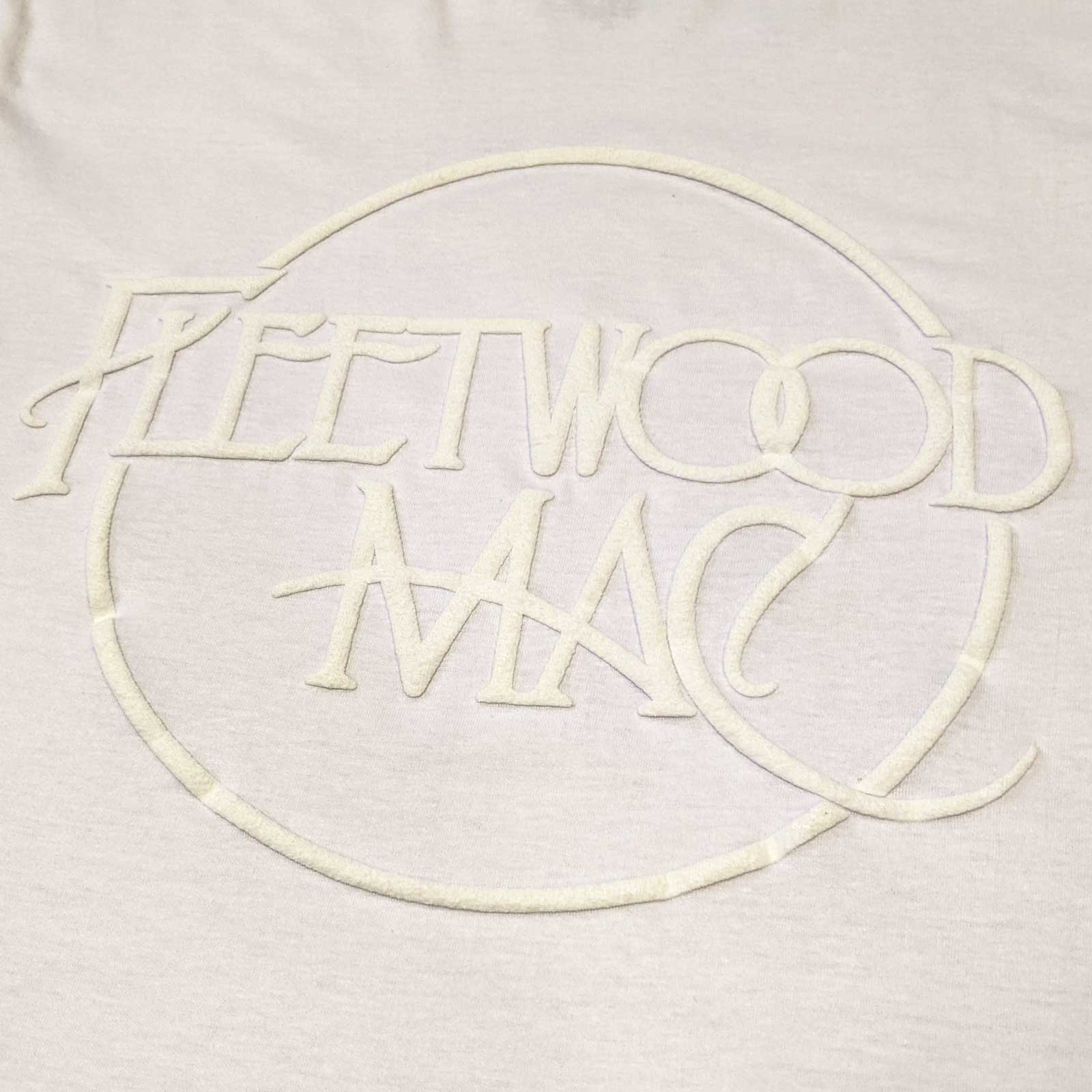 Fleetwood Mac Adult T-Shirt - Classic Logo High Build- (White on White) Official Licensed Design - Jelly Frog