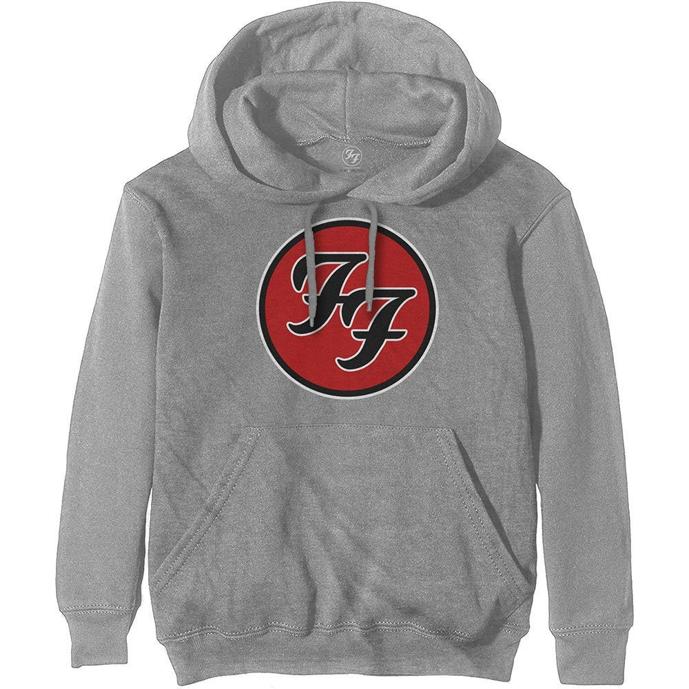 Foo Fighters Hoodie - FF Logo Design - Grey Unisex Official Licensed Design - Worldwide Shipping - Jelly Frog