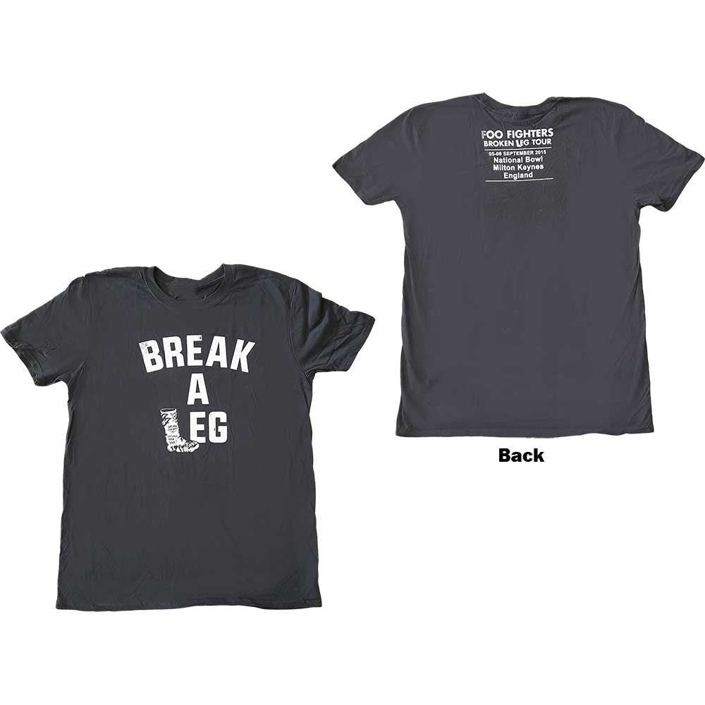 Foo Fighters T-Shirt - Break a Leg Tour (Back Print) - Unisex Official Licensed Design - Worldwide Shipping - Jelly Frog