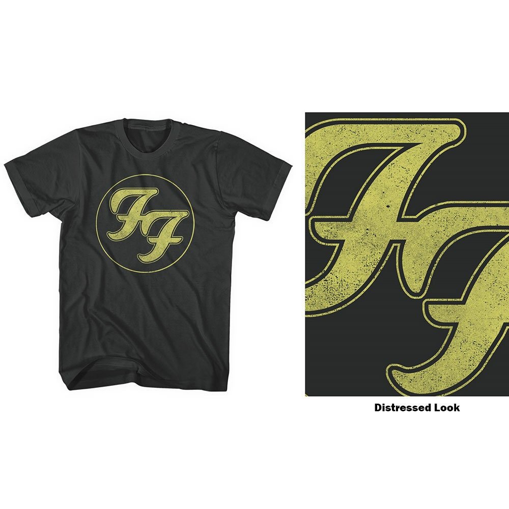 Foo Fighters T-Shirt - Distressed FF Logo - Unisex Official Licensed Design - Worldwide Shipping - Jelly Frog