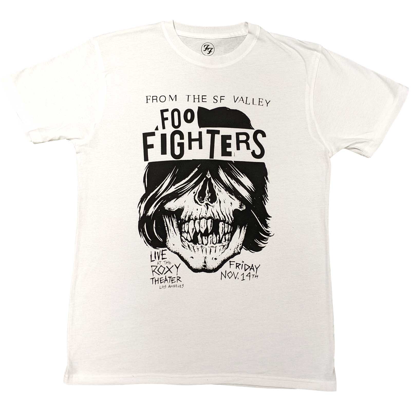 Foo Fighters T-Shirt - Roxy Flyer - White Unisex Official Licensed Design - Jelly Frog