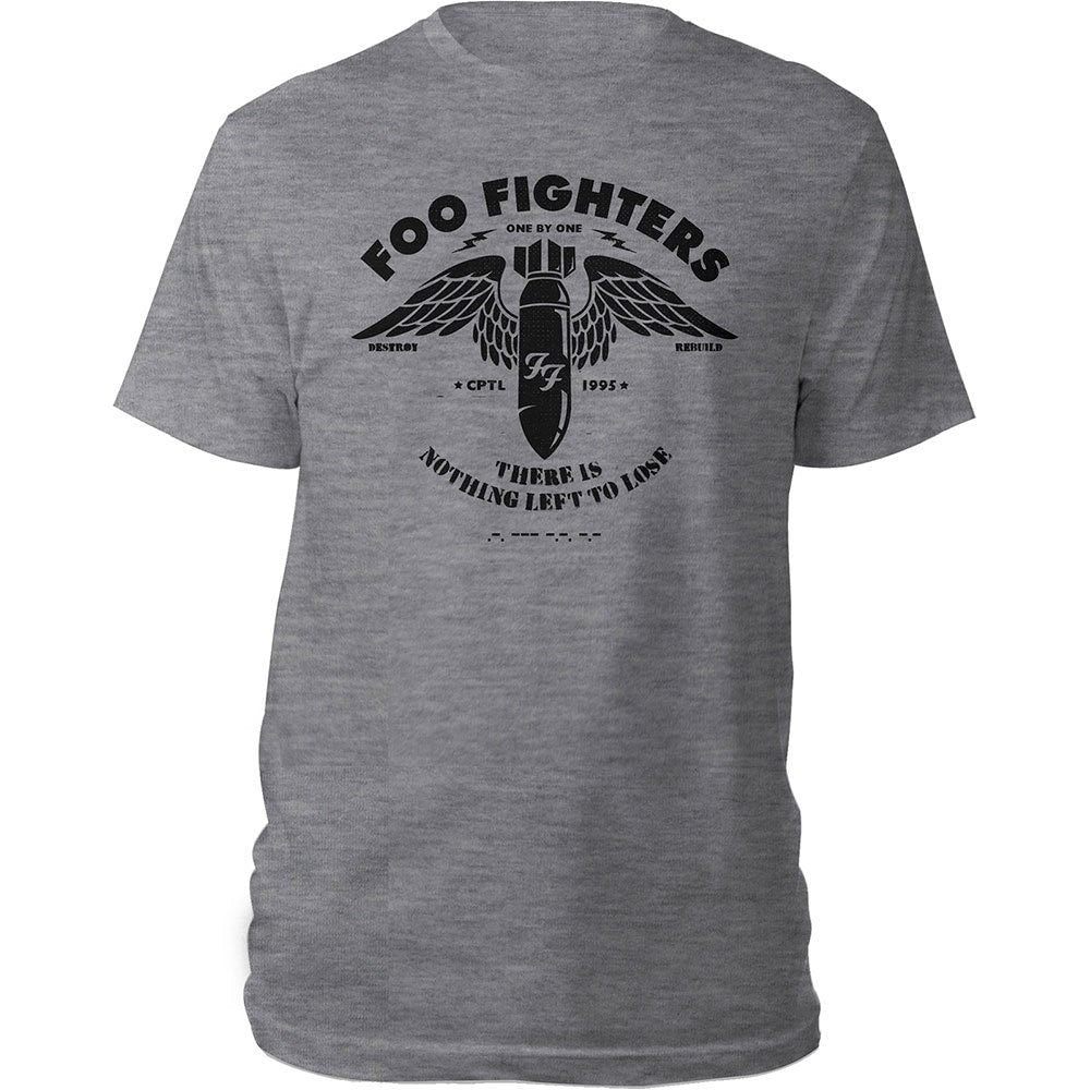 Foo Fighters T-Shirt - Stencil Design - Grey Unisex Official Licensed Design - Worldwide Shipping - Jelly Frog