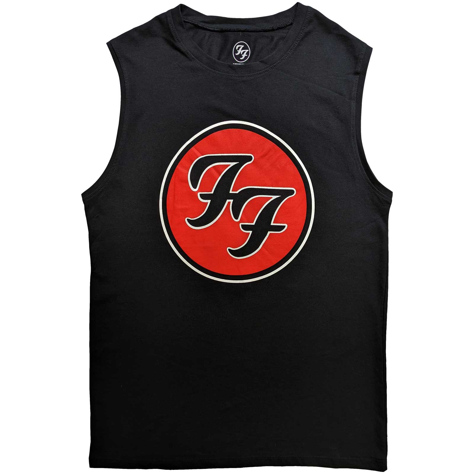 Foo Fighters Tank T-Shirt -FF Logo- White Unisex Official Licensed Design - Jelly Frog