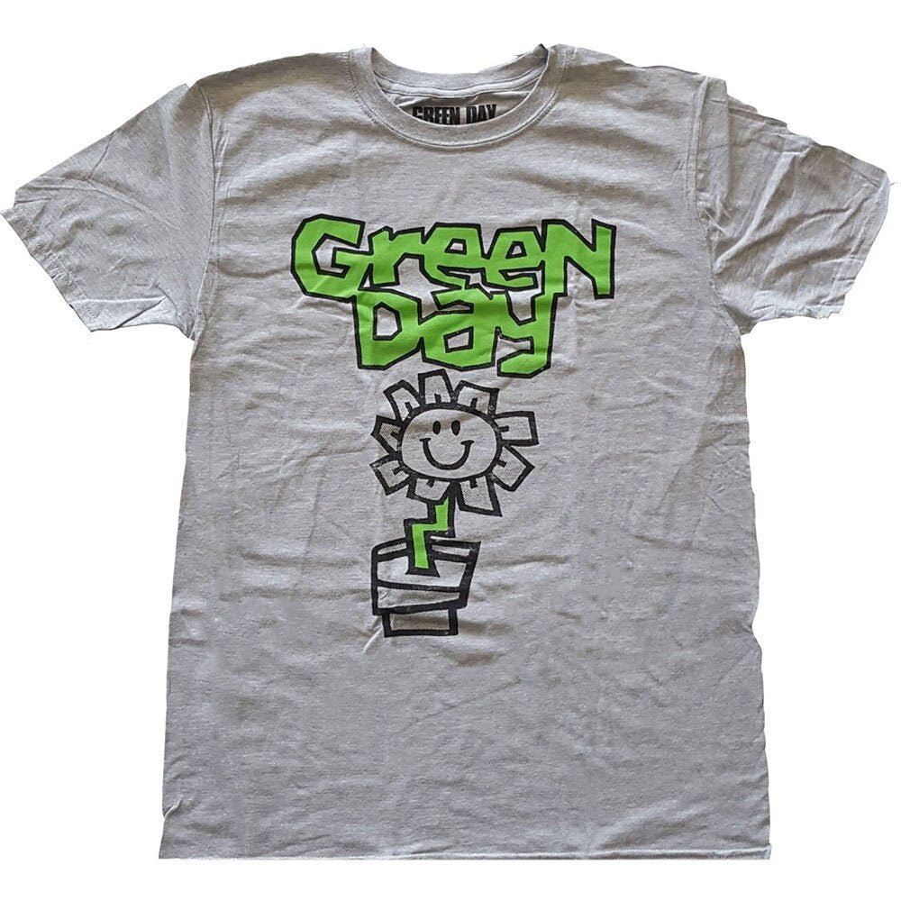 Green Day Adult T-Shirt - Flower Pot- Official Licensed Design - Worldwide Shipping - Jelly Frog