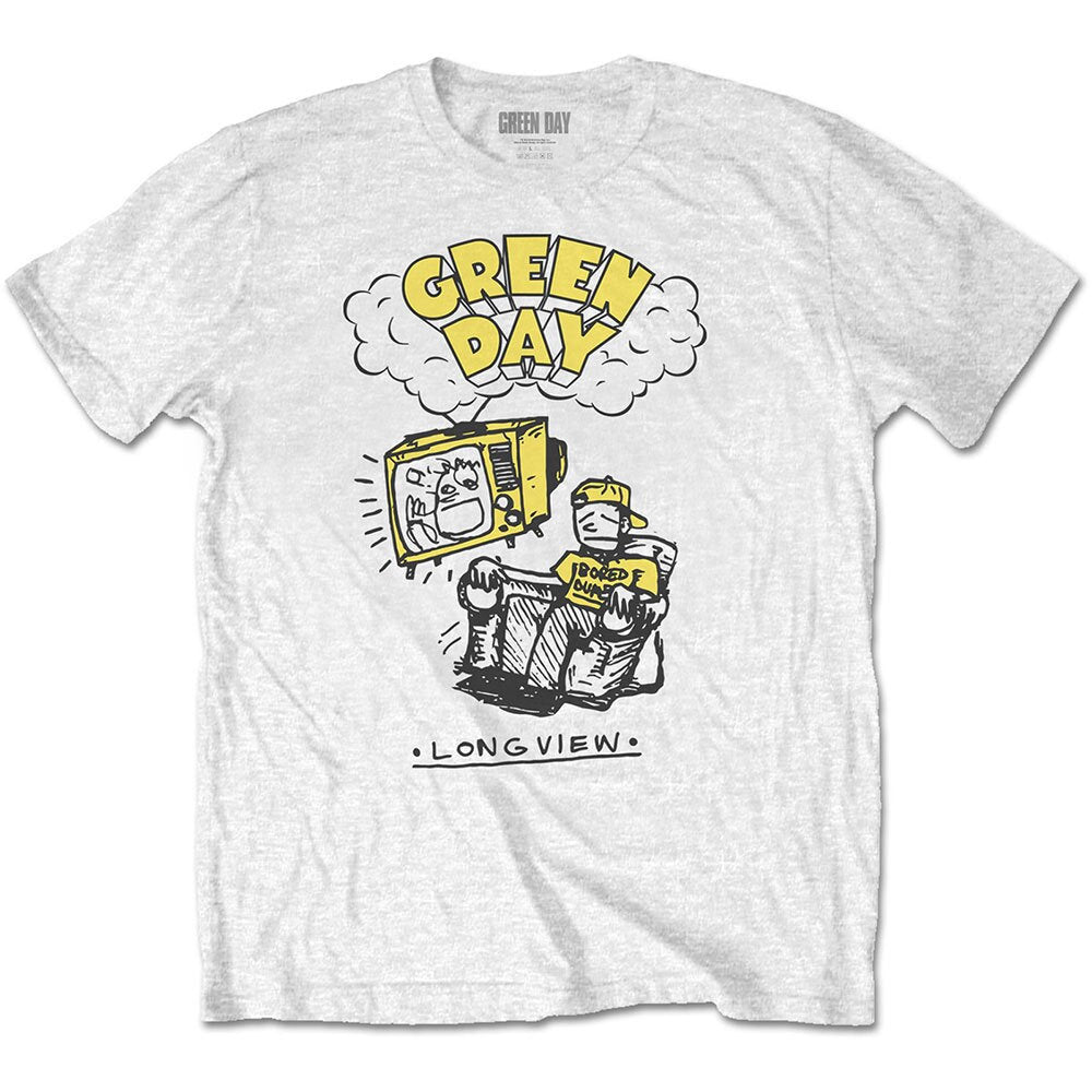 Green Day Adult T-Shirt - Longview Doodle - Official Licensed Design - Worldwide Shipping - Jelly Frog