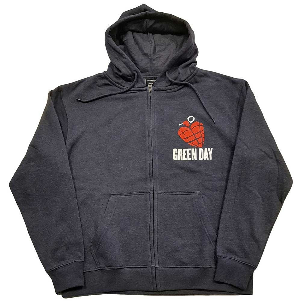 Green Day Zipped Unisex Hoodie - American Idiot Album - Official Licensed Design - Worldwide Shipping - Jelly Frog