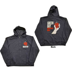 Green Day Zipped Unisex Hoodie - American Idiot Album - Official Licensed Design - Worldwide Shipping - Jelly Frog