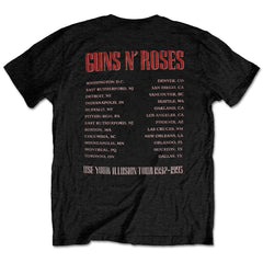 Guns N' Roses T-Shirt - Illusion Tour (Back Print) - Official Licensed Design - Worldwide Shipping - Jelly Frog