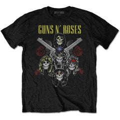 Guns N' Roses T-Shirt - Pistols & Roses (Back Print) - Official Licensed Design - Worldwide Shipping - Jelly Frog