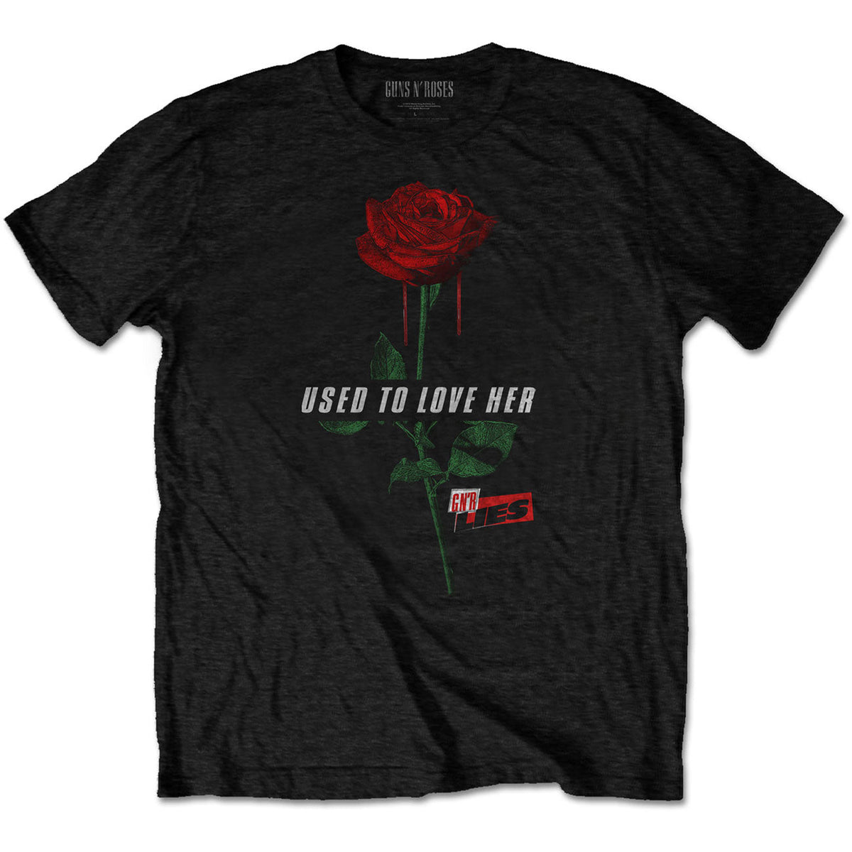 Guns N' Roses T-Shirt - Used to Love Her Rose - Official Licensed Design - Jelly Frog