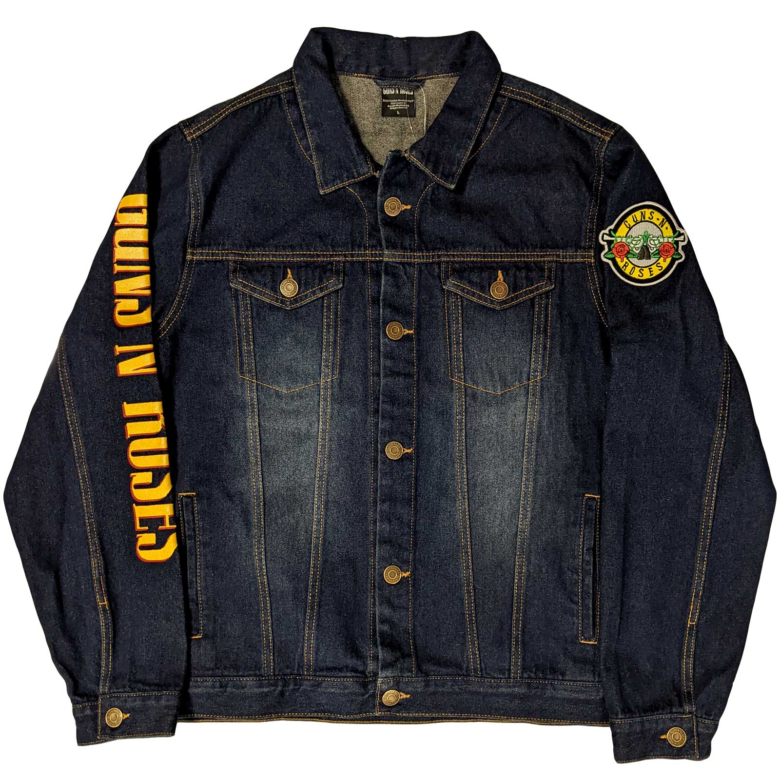 Guns N'Roses Denim Jacket -Appetite for Destruction Official Licensed Design - Worldwide Shipping - Jelly Frog