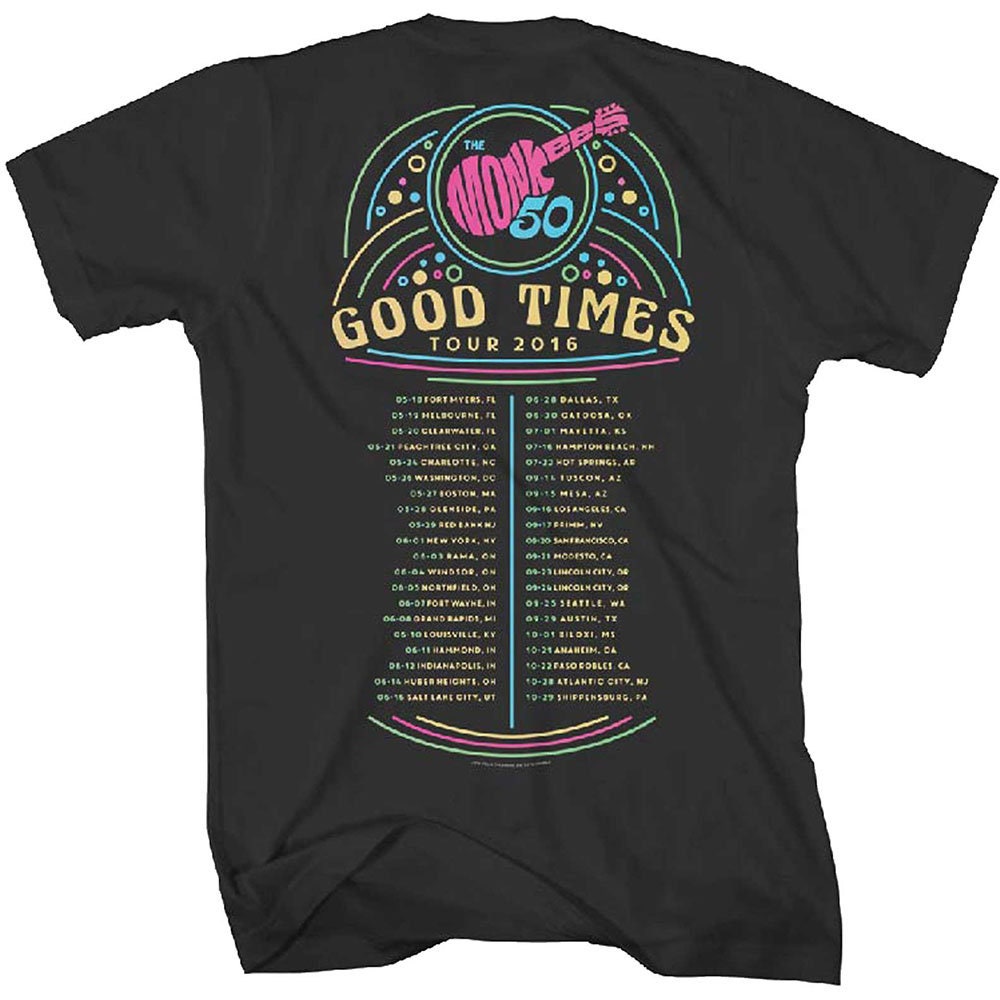 The Monkees T-Shirt - Guitar Discography Tour (Back Print) - Unisex Official Licensed Design - Worldwide Shipping - Jelly Frog 