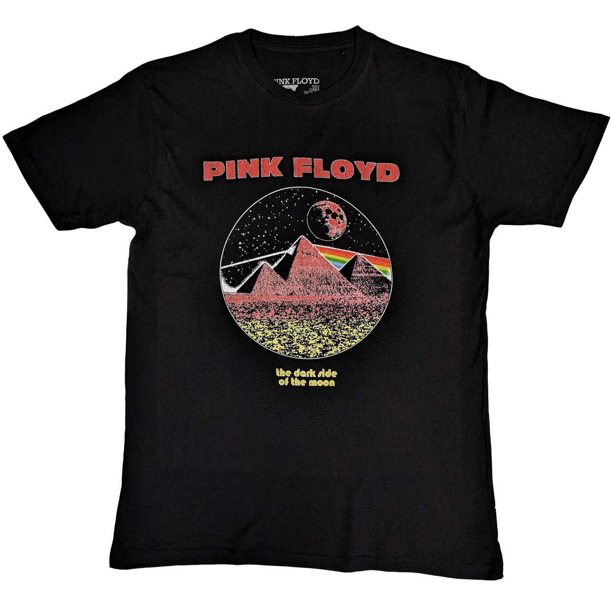 Pink Floyd Adult T-Shirt - 50th Anniversary Vintage Pyramids  - Official Licensed Design - Worldwide Shipping - Jelly Frog 