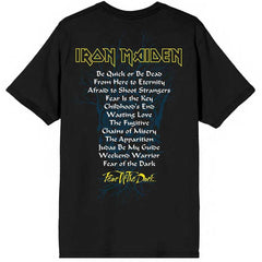 Iron Maiden Adult T-Shirt - Fear of the Dark Tracklisting - Official Licensed Design - Worldwide Shipping - Jelly Frog