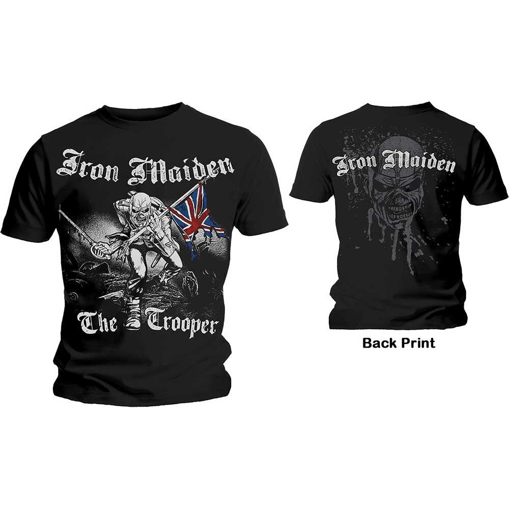 Iron Maiden Adult T-Shirt - Sketched Trooper (Back Print) - Official Licensed Design - Worldwide Shipping - Jelly Frog