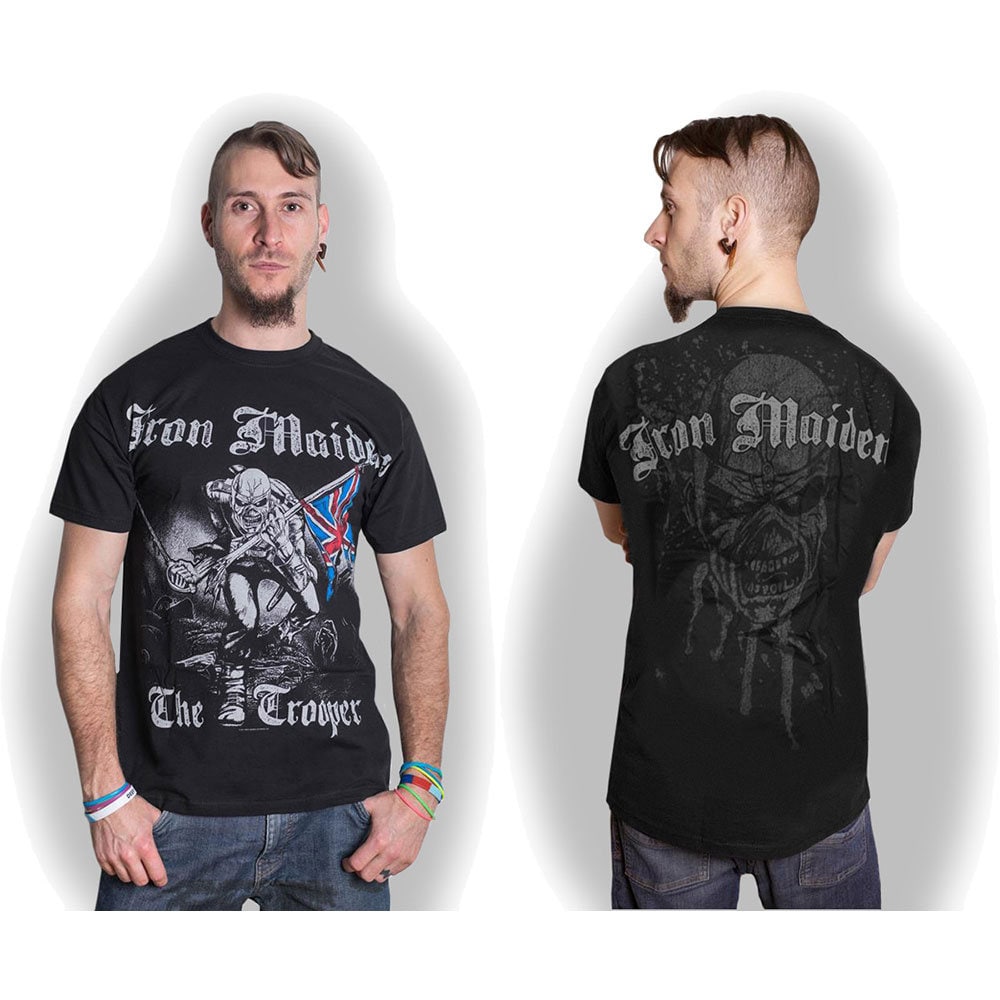 Iron Maiden Adult T-Shirt - Sketched Trooper (Back Print) - Official Licensed Design - Worldwide Shipping - Jelly Frog