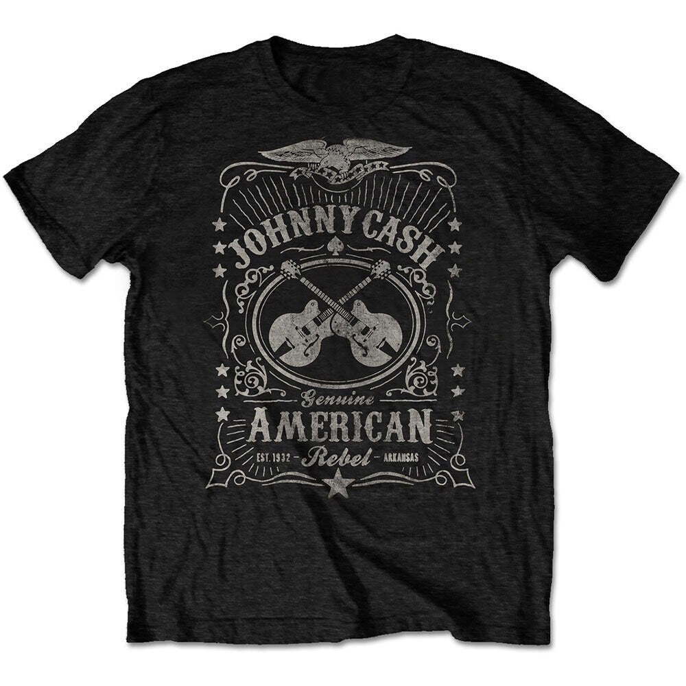 Johnny Cash Adult T-Shirt - American Rebel - Official Licensed Design - Worldwide Shipping - Jelly Frog