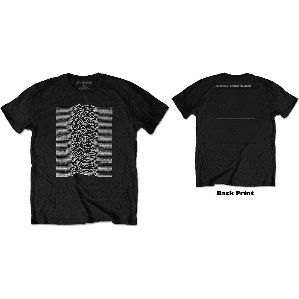Joy Division T-Shirt - Unknown Pleasures (Back Print) - Black Unisex Official Licensed Design - Worldwide Shipping - Jelly Frog