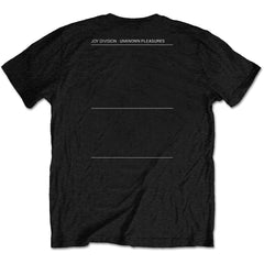 Joy Division T-Shirt - Unknown Pleasures (Back Print) - Black Unisex Official Licensed Design - Worldwide Shipping - Jelly Frog