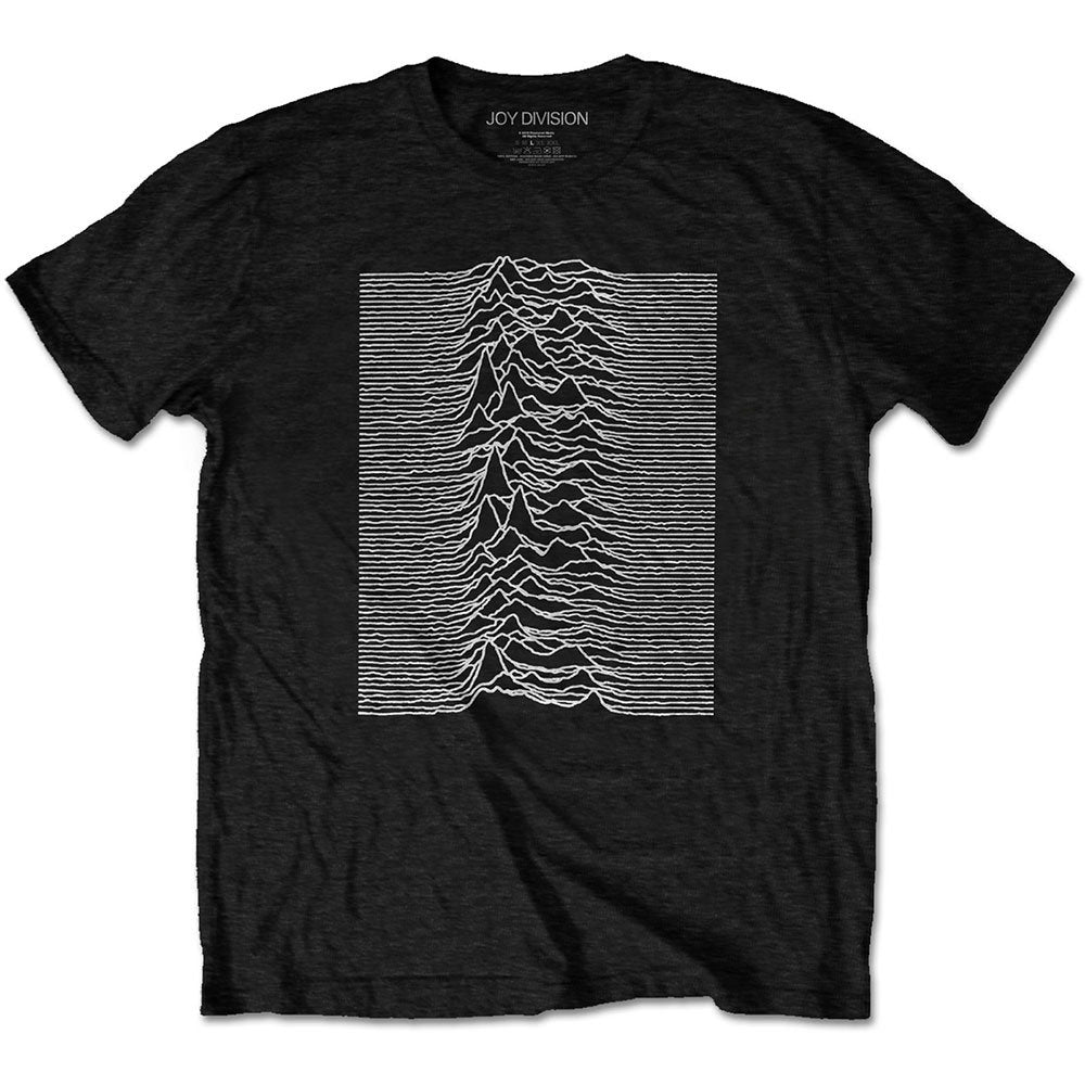 Joy Division T-Shirt - Unknown Pleasures (Back Print) - Black Unisex Official Licensed Design - Worldwide Shipping - Jelly Frog