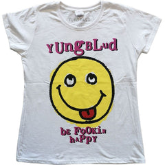 Ladies Yungblud T-Shirt - Raver Smile Design - Ladyfit Official Licensed Design - Worldwide Shipping - Jelly Frog