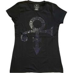 Ladyfit Prince T-Shirt - Purple Symbol (Diamante) - Ladies Official Licensed Design - Worldwide Shipping - Jelly Frog