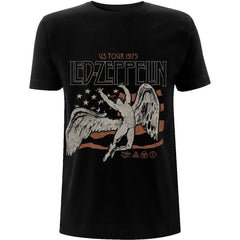 Led Zeppelin Adult T-Shirt - USA '75 Tour Flag - Official Licensed Design - Worldwide Shipping - Jelly Frog