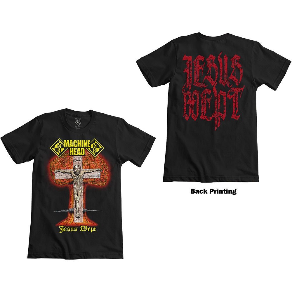 Machine Head T-Shirt - Jesus Wept (Back Print) - Unisex Official Licensed Design - Worldwide Shipping - Jelly Frog