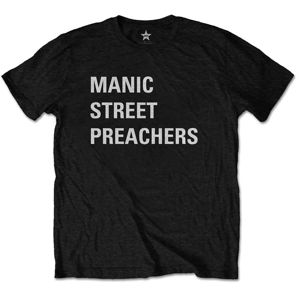 Manic Street Preachers Adult T-Shirt - Block Logo (Back Print) - Official Licensed Design - Worldwide Shipping - Jelly Frog