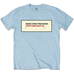 Manic Street Preachers Adult T-Shirt - Everything Must Go - Blue Official Licensed Design - Worldwide Shipping - Jelly Frog