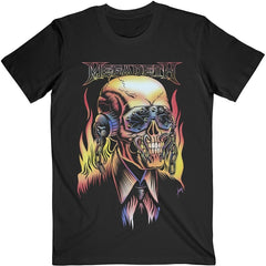 Megadeth Adult T-Shirt - Flaming Vic - Official Licensed Design - Worldwide Shipping - Jelly Frog