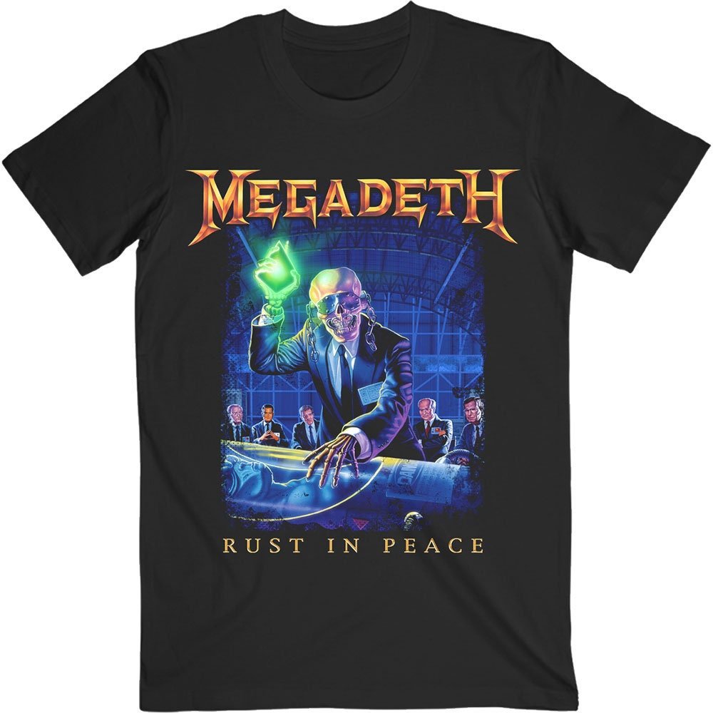 Megadeth Adult T-Shirt - Rust in Peace Track List (Back Print) - Official Licensed Design - Worldwide Shipping - Jelly Frog