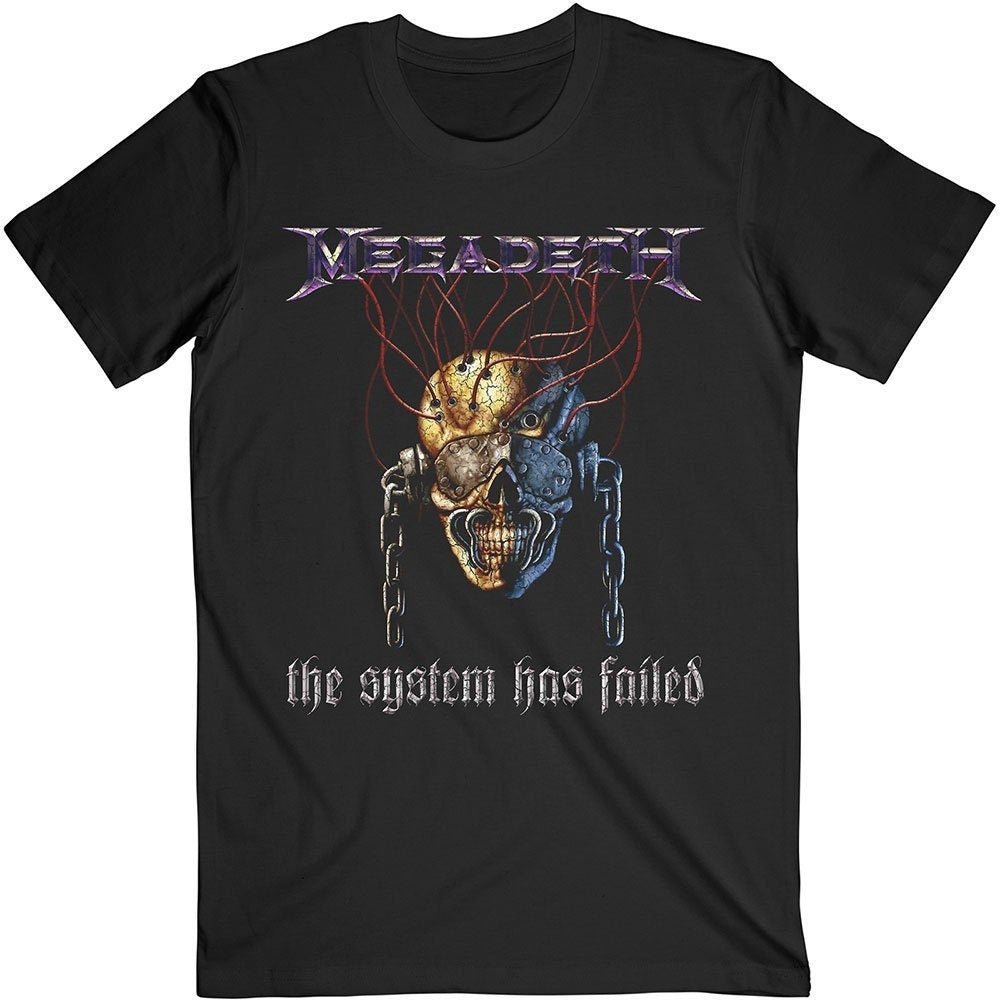 Megadeth Adult T-Shirt - Systems Fail- Official Licensed Design - Worldwide Shipping - Jelly Frog