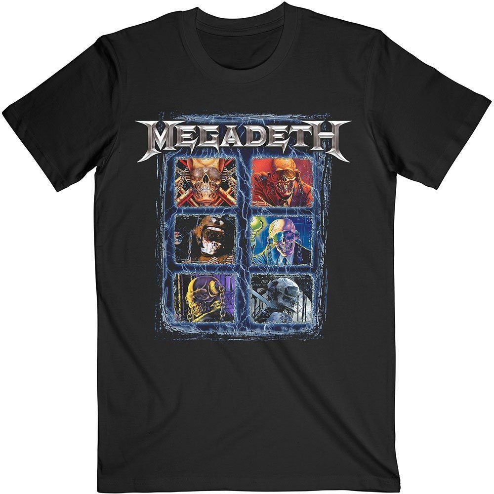Megadeth Adult T-Shirt - Vic Head Grid - Official Licensed Design - Worldwide Shipping - Jelly Frog