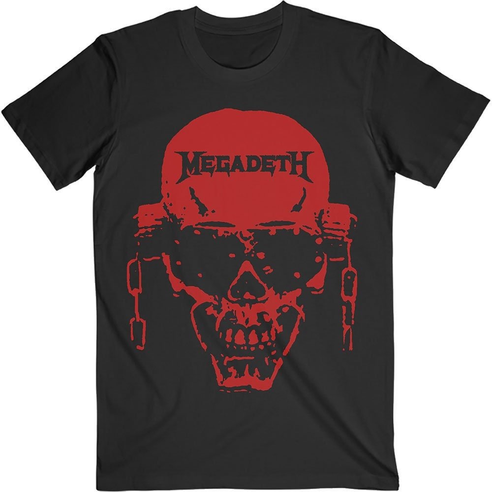 Megadeth Adult T-Shirt - Vic Hi-Contrast Red- Official Licensed Design - Worldwide Shipping - Jelly Frog