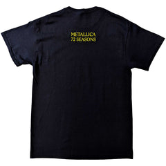Metallica T-Shirt - 72 Seasons Burnt Crib (Back Print) - Unisex Official Licensed Design - Worldwide Shipping - Jelly Frog