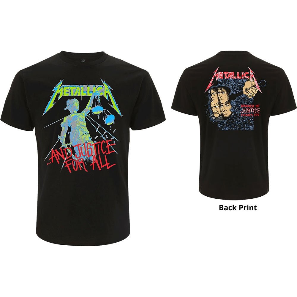 Metallica T-Shirt - And Justice For All Original (Back Print) - Unisex Official Licensed Design - Worldwide Shipping - Jelly Frog