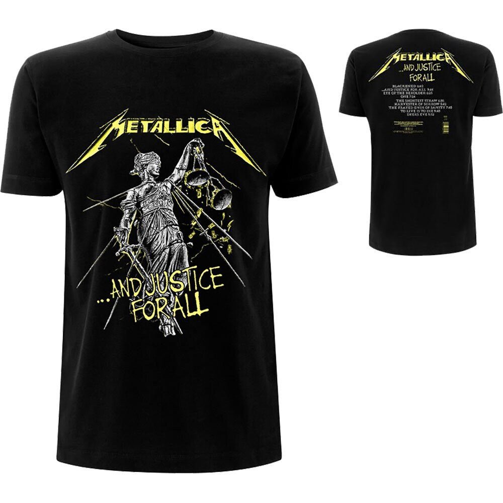 Metallica T-Shirt - And Justice for All Tracks (Back Print) - Unisex Official Licensed Design - Worldwide Shipping - Jelly Frog