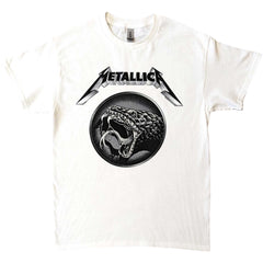 Metallica T-Shirt - Black Album Poster - White Unisex Official Licensed Design - Jelly Frog