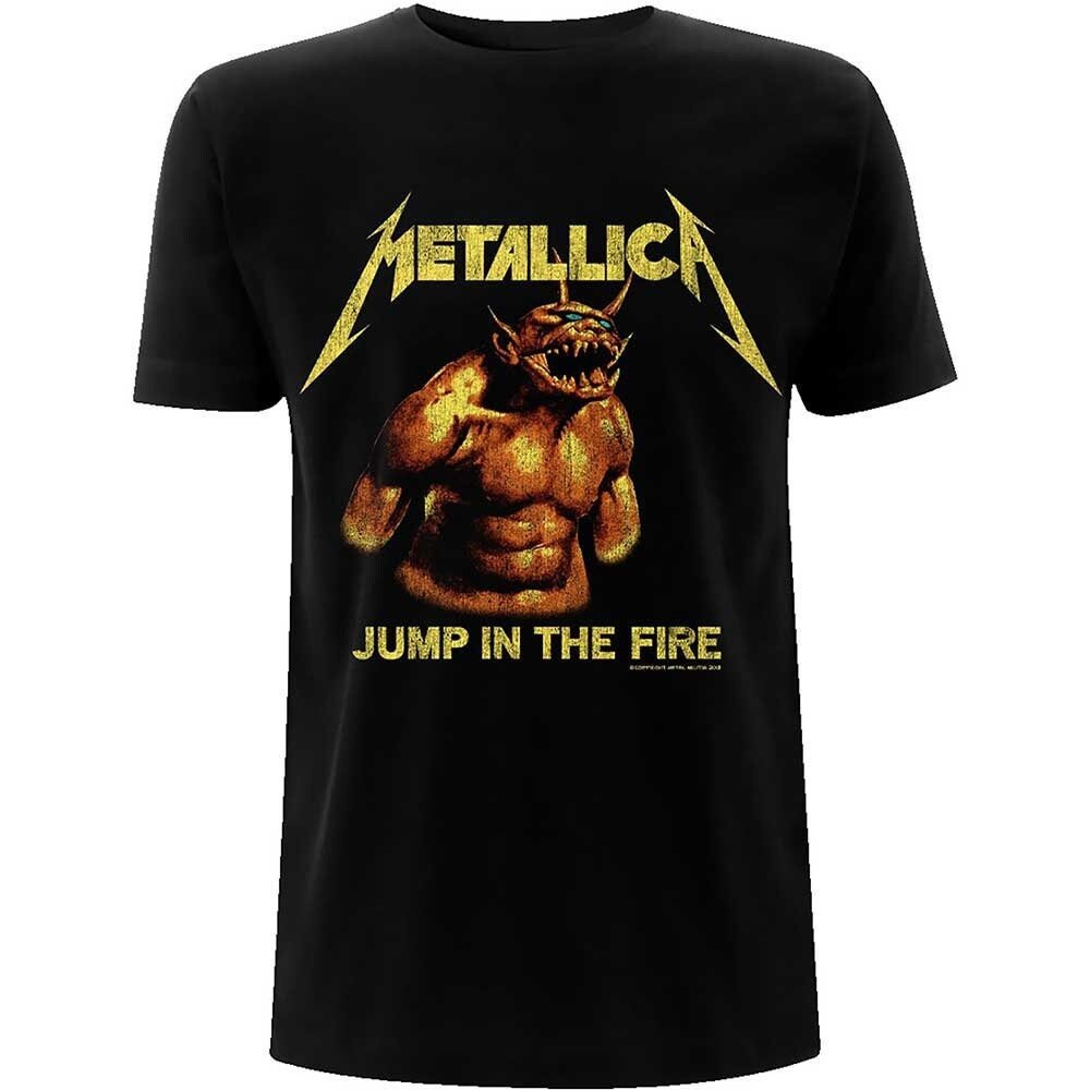 Metallica T-Shirt - Jump in the Fire Vintage - Unisex Official Licensed Design - Worldwide Shipping - Jelly Frog