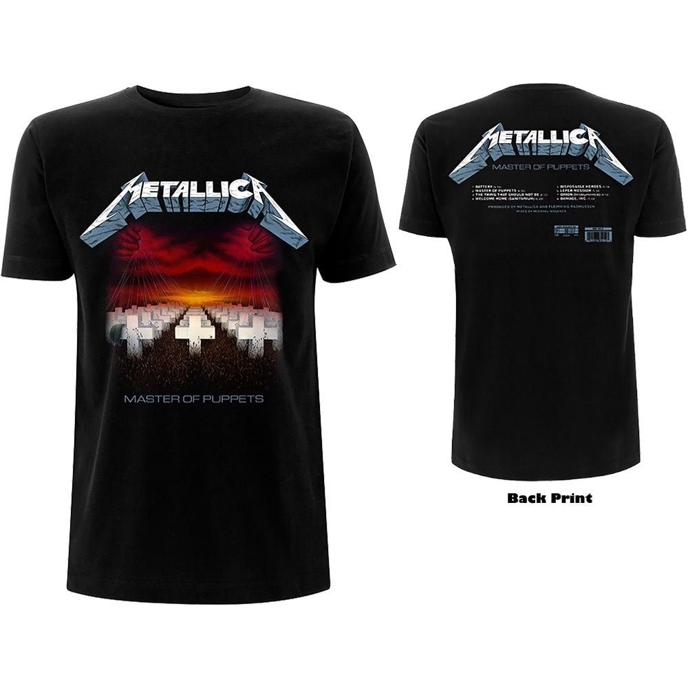 Metallica T-Shirt - Master of Puppets Tracks (Back Print) - Unisex Official Licensed Design - Worldwide Shipping - Jelly Frog