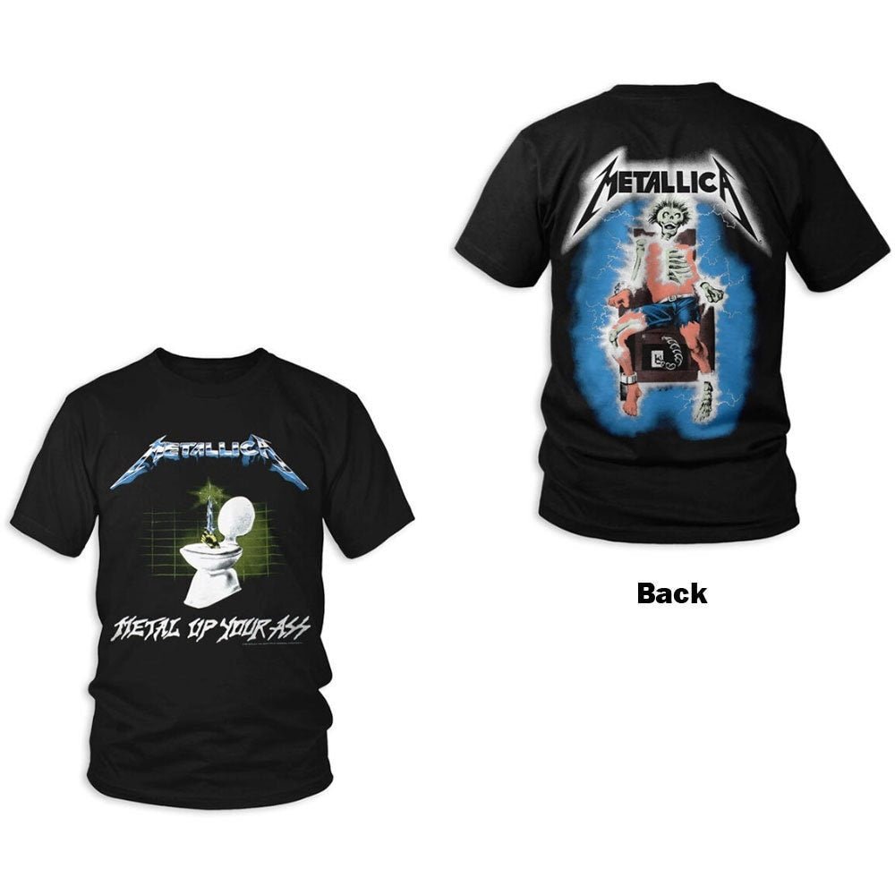 Metallica T-Shirt - Metal Up Your Ass (Back Print) - Unisex Official Licensed Design - Worldwide Shipping - Jelly Frog